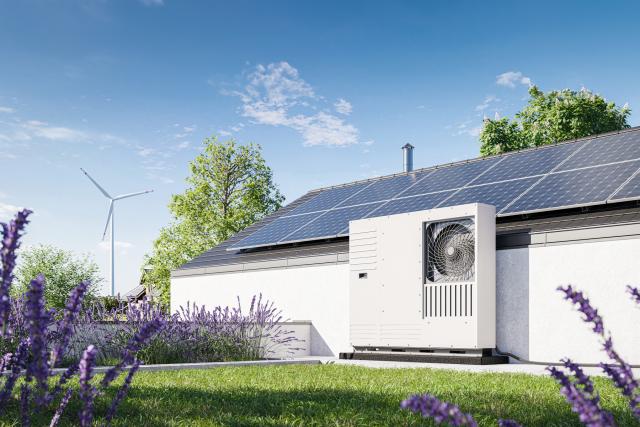 Billede af hus og pumpe 558s