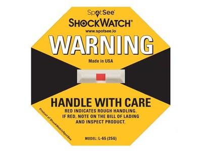 ShockWatch L-65, 25G (Gul) nummereret - min. køb 50 stk.