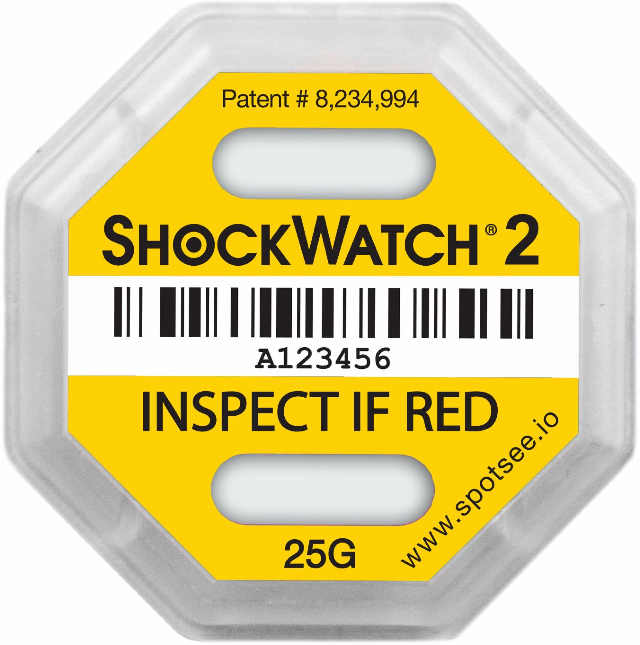 ShockWatch 2, 25, numbered - min. purchase 100 pcs.
