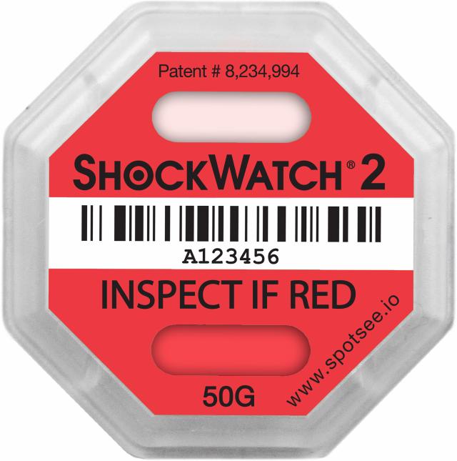 ShockWatch 2, 50G numbered - minimum purchase 100 pcs.