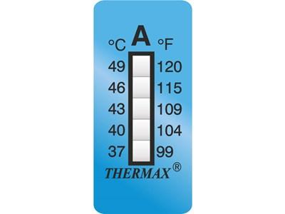 Thermax Level 5 Range A, 37°-49°C - 10 pcs/pack, minimum purchase 10 packs.