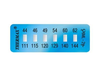 Thermax Level 6 Range 2, 44°-62°C - 10 pcs/pack, minimum order 10 packs.