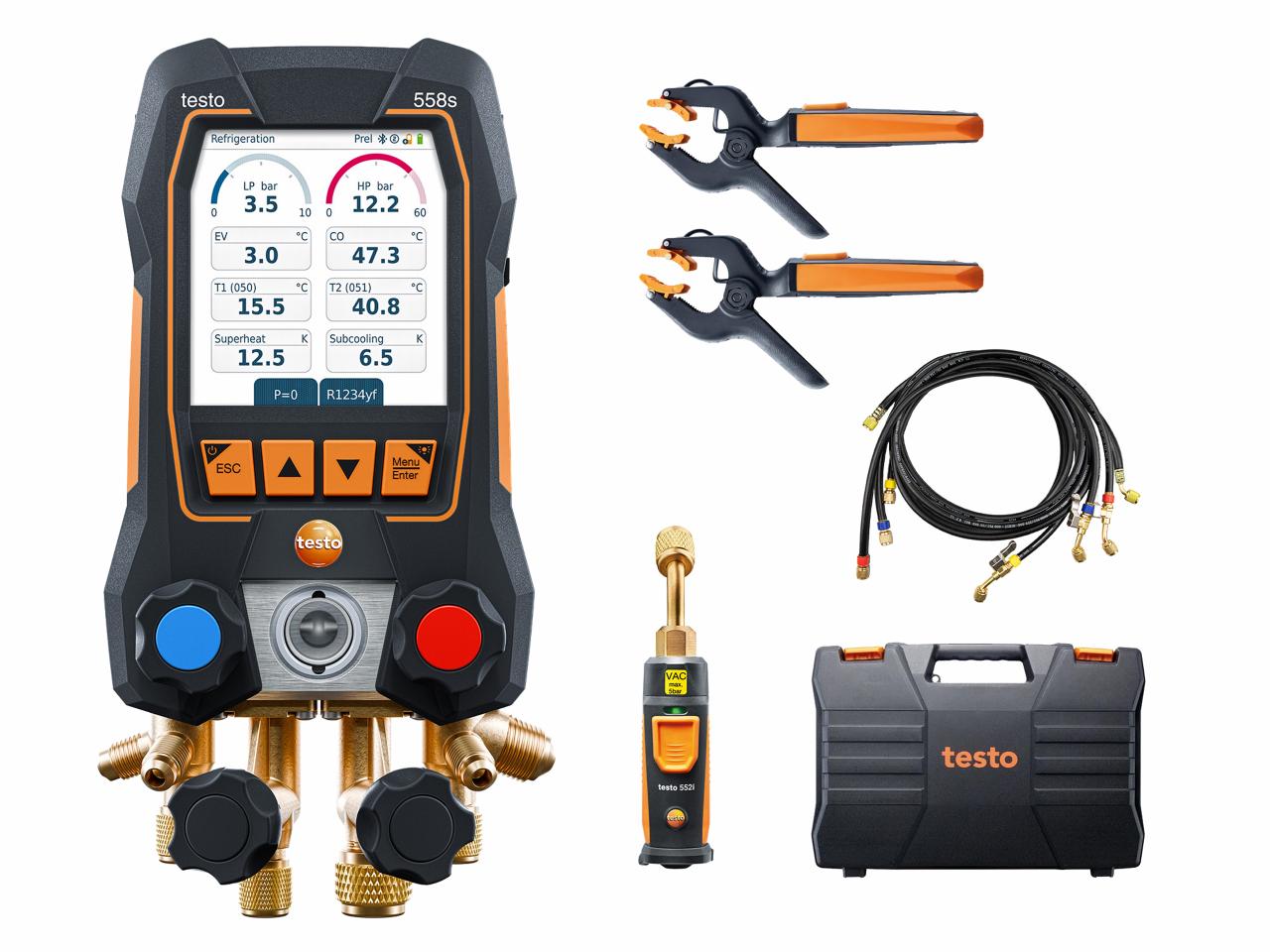 Testo 558s Smart Vacuum Kit med påfyldningsslange