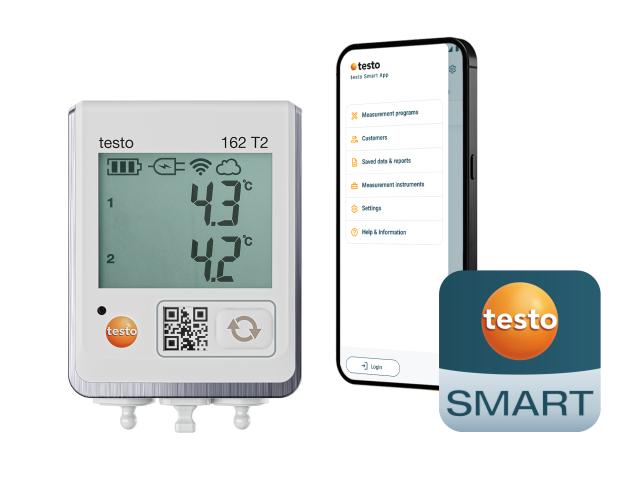Testo 162 T2 datalogger m/display og 2 indgange