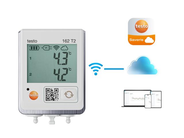 Testo 162 T2 datalogger m/display og 2 indgange