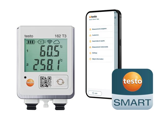 Testo 162 T3 datalogger m/display og 2 indgange