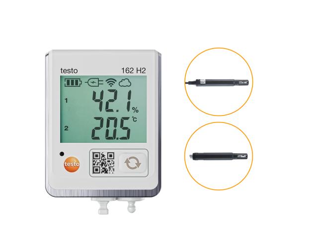 Testo 162 H2 datalogger with display and 2 inputs