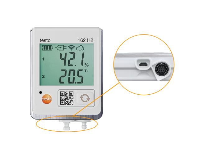 Testo 162 H2 datalogger with display and 2 inputs