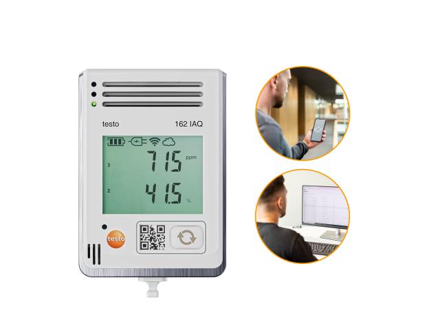 Testo 162 IAQ datalogger m/display og 4 intern følere