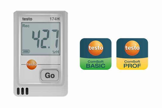 Testo 174H – Mini datalogger til temperatur og fugt med USB-C og PC software (Hvid)