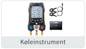 Testo manifold med slanger og sensorer til kølemiddelmåling